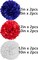Red, Blue and White Paper Pom Poms Decorations for 4th Fourth of July(12pcs)